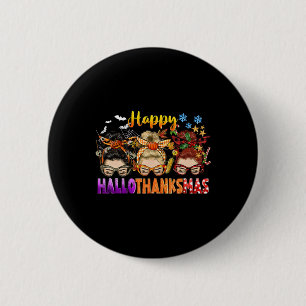 Badge Rond 5 Cm Noeud Décoiffé Halloween À Noël Femmes Joyeux Hall