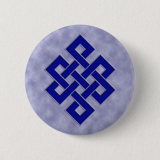 Badge Rond 5 Cm Noeud éternel sur le bouton de nuages (Devant)