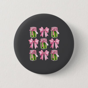 Badge Rond 5 Cm Nœuds Coquettes De Conserve De Cornichon Avec Fill
