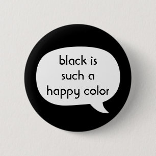 Badge Rond 5 Cm Noir
