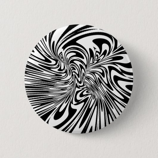 Badge Rond 5 Cm Noir abstrait et blanc (Devant)