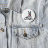 Badge Rond 5 Cm noir allemand (En situation)