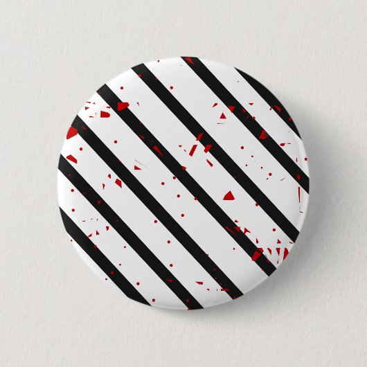 Badge Rond 5 Cm Noir, blanc et rouge (Devant)