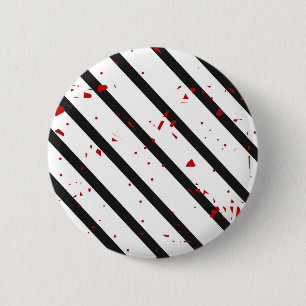 Badge Rond 5 Cm Noir, blanc et rouge
