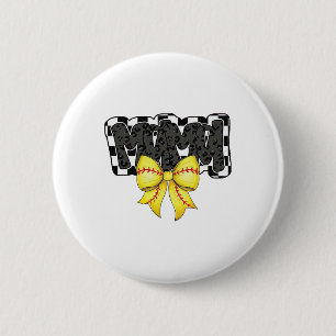 Badge Rond 5 Cm Noir Coque Maman Douce Jour de Match Léopard à Car
