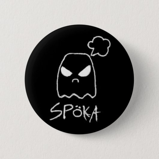 Badge Rond 5 Cm Noir de Spöka (Devant)