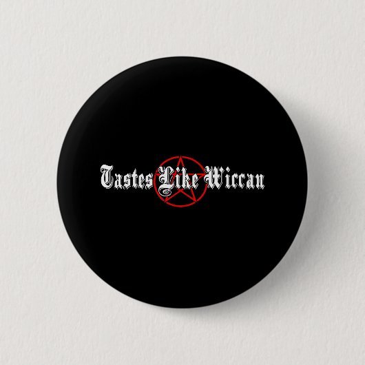 Badge Rond 5 Cm Noir de Wiccan (Devant)