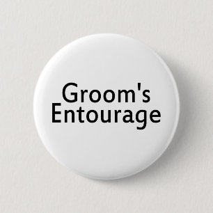 Badge Rond 5 Cm Noir d'entourage de mariés