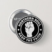 Badge Rond 5 Cm noir du nord de logo d'âme (Devant & derrière)