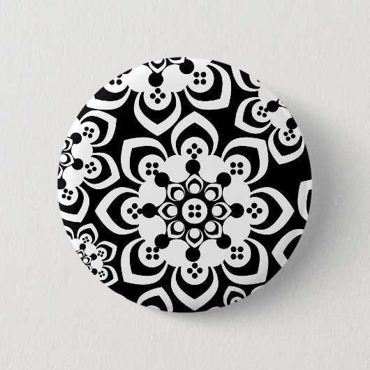 Badge Rond 5 Cm noir et blanc (Devant)