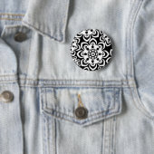 Badge Rond 5 Cm noir et blanc (En situation)