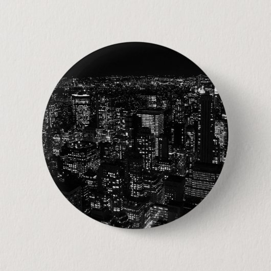 Badge Rond 5 Cm Noir et blanc New York City (Devant)