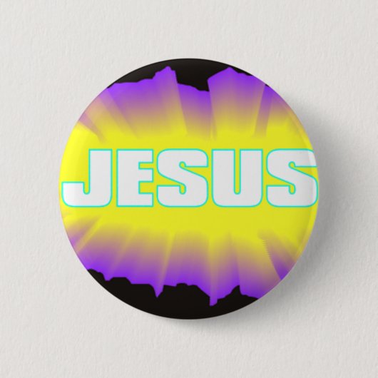 Badge Rond 5 Cm Noir et pourpre de Jésus (Devant)