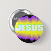Badge Rond 5 Cm Noir et pourpre de Jésus (Devant & derrière)