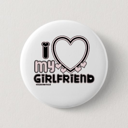 Badge Rond 5 Cm noir i luv 1 (Devant)