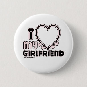 Badge Rond 5 Cm noir i luv 1