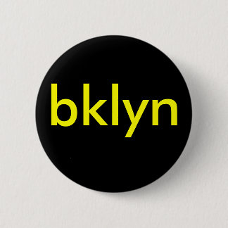 Badge Rond 5 Cm noir/jaune de bouton de bklyn