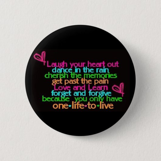 Badge Rond 5 Cm Noir mignon de bouton de citation (Devant)