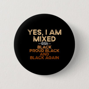 Badge Rond 5 Cm Noir Mois Histoire Noir Mélangé Avec Noir Pour Wom