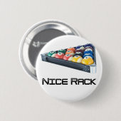 Badge Rond 5 Cm Noir NiceRack (Devant & derrière)