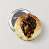 Badge Rond 5 Cm Noir+Rhinocéros+Remplissage (Devant & derrière)