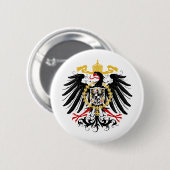 Badge Rond 5 Cm Noir rouge prussien et or d'Eagle (Devant & derrière)