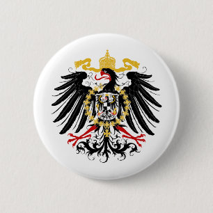 Badge Rond 5 Cm Noir rouge prussien et or d'Eagle