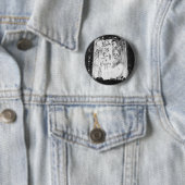 Badge Rond 5 Cm noir si joyeux (En situation)