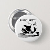 Badge Rond 5 Cm Noir véritable d'ami (Devant & derrière)
