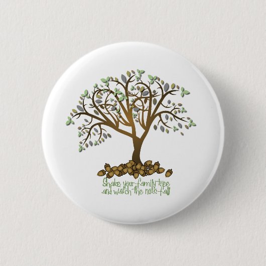 Badge Rond 5 Cm Noix d'arbre familial (Devant)