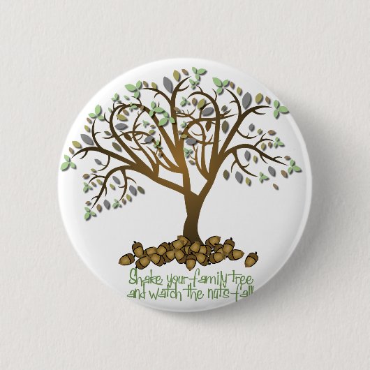 Badge Rond 5 Cm Noix d'arbre familial (Devant)