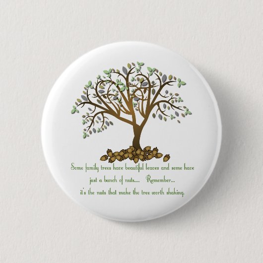 Badge Rond 5 Cm Noix d'arbre familial (Devant)