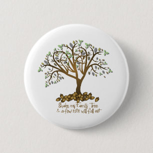Badge Rond 5 Cm Noix d'arbre familial