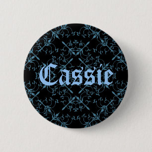 Badge Rond 5 Cm Nom assez bleu