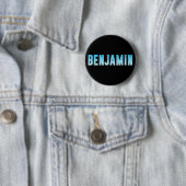 Badge Rond 5 Cm Nom Benjamin (En situation)