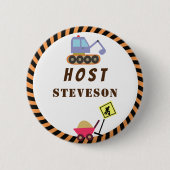 Badge Rond 5 Cm Nom blanc du transport (Devant)