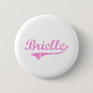 Badge Rond 5 Cm Nom classique de style de Brielle