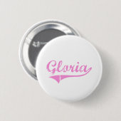 Badge Rond 5 Cm Nom classique de style de Gloria (Devant & derrière)