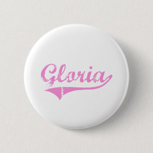 Badge Rond 5 Cm Nom classique de style de Gloria