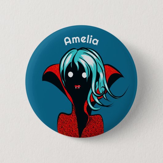 Badge Rond 5 Cm Nom de fille vampire goth mignonne (Devant)