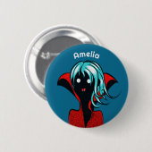 Badge Rond 5 Cm Nom de fille vampire goth mignonne (Devant & derrière)