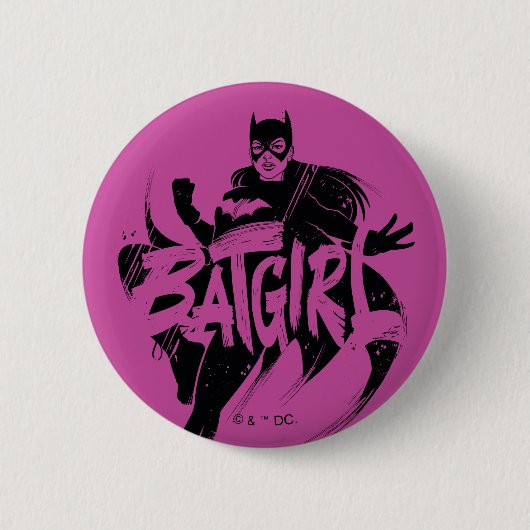 Badge Rond 5 Cm Nom de la brosse d'encre Batgirl (Devant)