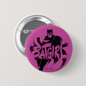 Badge Rond 5 Cm Nom de la brosse d'encre Batgirl (Devant & derrière)
