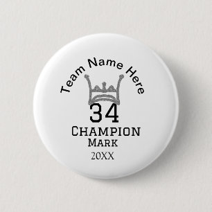 Badge Rond 5 Cm nom de l'équipe ajouter nom du joueur date sports