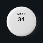 Badge Rond 5 Cm nom de l'équipe ajouter nom du joueur date sports<br><div class="desc">conception</div>