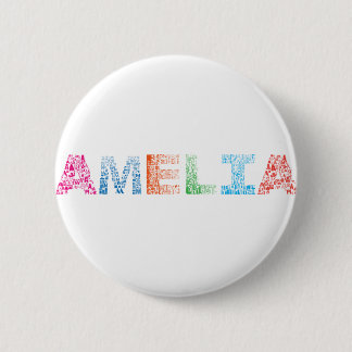 Badge Rond 5 Cm Nom de lettre d'Amelia