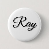 Badge Rond 5 Cm Nom de Ray Mens, (Devant)