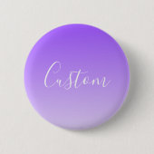 Badge Rond 5 Cm Nom de script cursif & ombre violet clair modifiab (Devant)