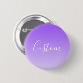 Badge Rond 5 Cm Nom de script cursif & ombre violet clair modifiab (Devant & derrière)