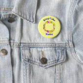 Badge Rond 5 Cm Nom d'édition King Cake (En situation)